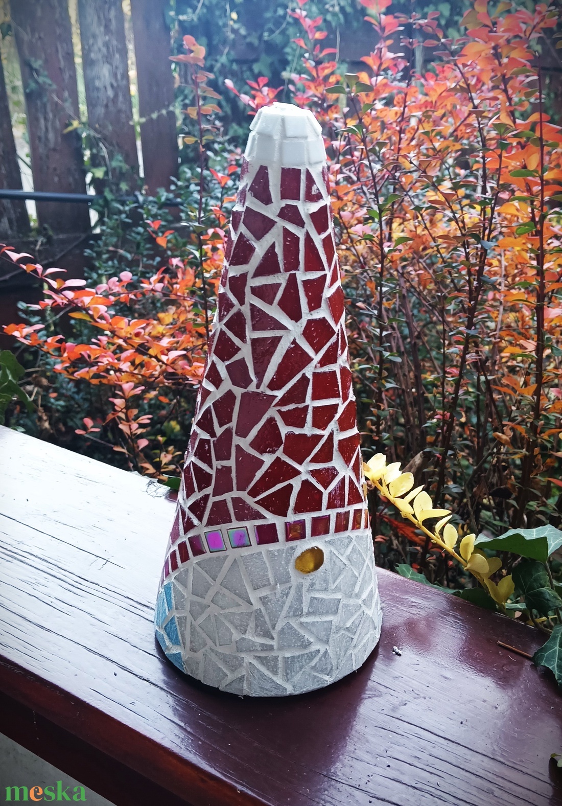 Mozaikos Mikulás dekoráció  kézzel készült karácsonyi dísz kültérre és beltérre - karácsony - karácsonyi lakásdekoráció - karácsonyi manók, figurák - Meska.hu