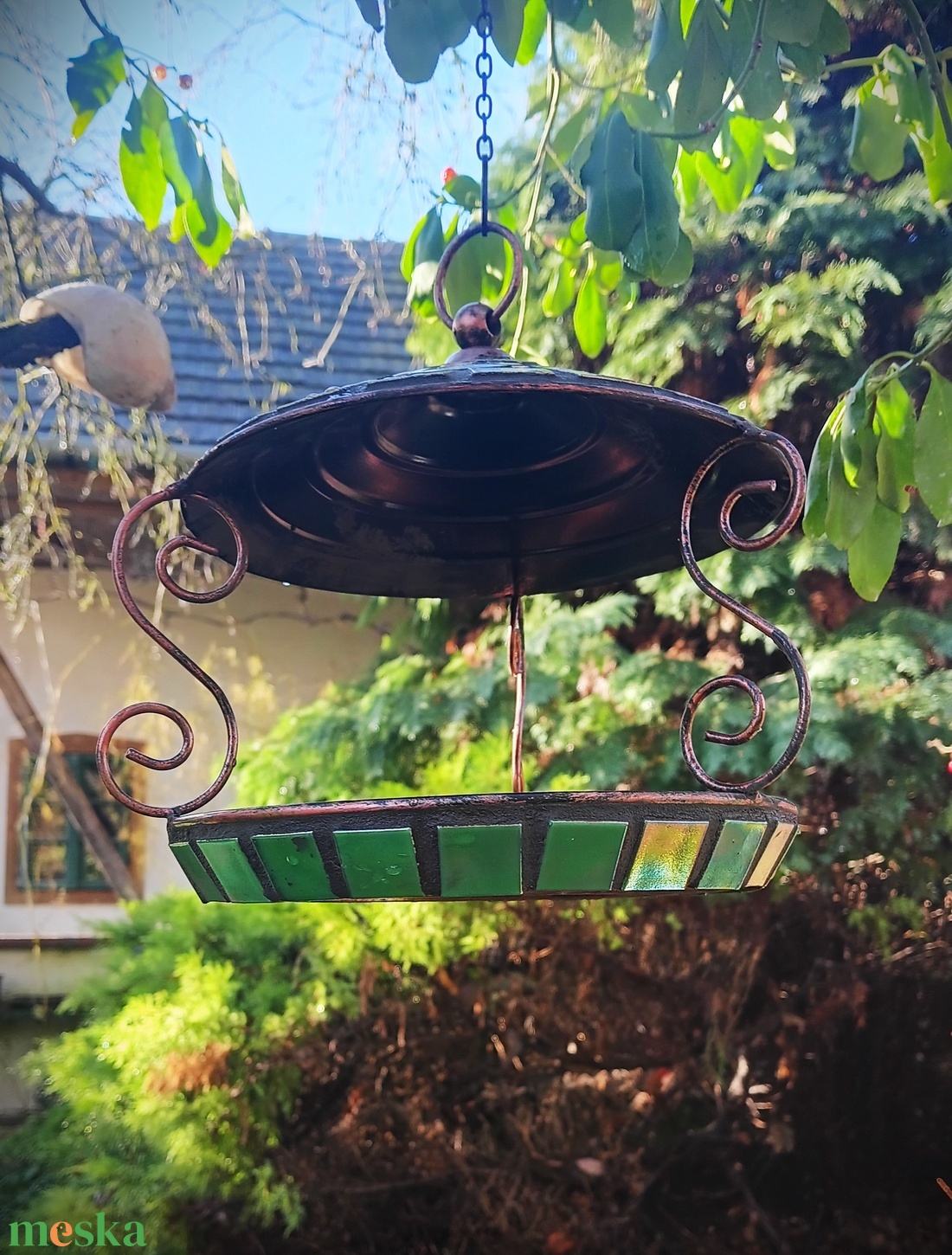REKREDENC - Mozaikos, felfüggeszthető madáretető / madáritató (03) - otthon & életmód - ház & kert - madáretető & itató - Meska.hu