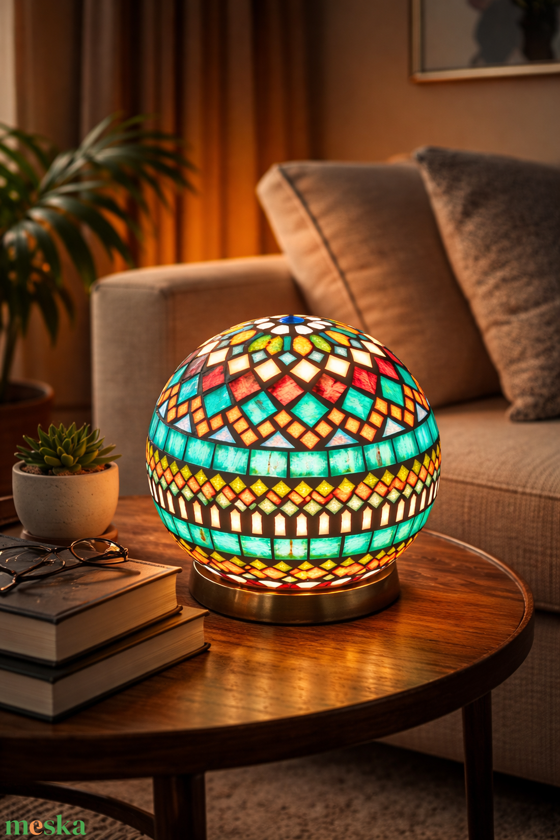 REKREDENC - Mozaik design, gömb hangulatlámpa (17) - otthon & életmód - lámpa - hangulatlámpa - Meska.hu