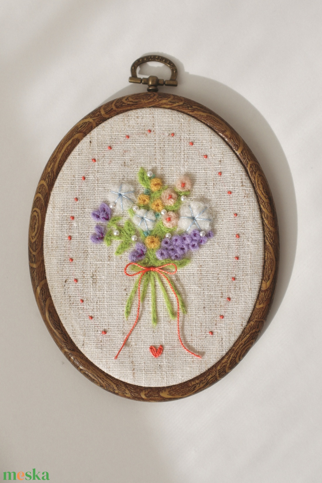 Kézzel nemezelt virágcsokor - otthon & életmód - dekoráció - dísztárgy - Meska.hu