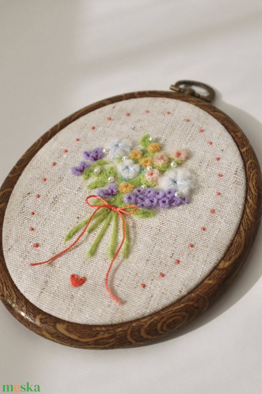 Kézzel nemezelt virágcsokor - otthon & életmód - dekoráció - dísztárgy - Meska.hu