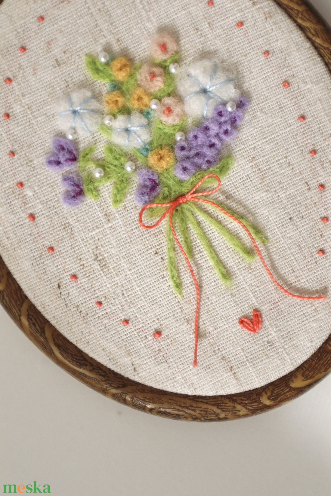 Kézzel nemezelt virágcsokor - otthon & életmód - dekoráció - dísztárgy - Meska.hu