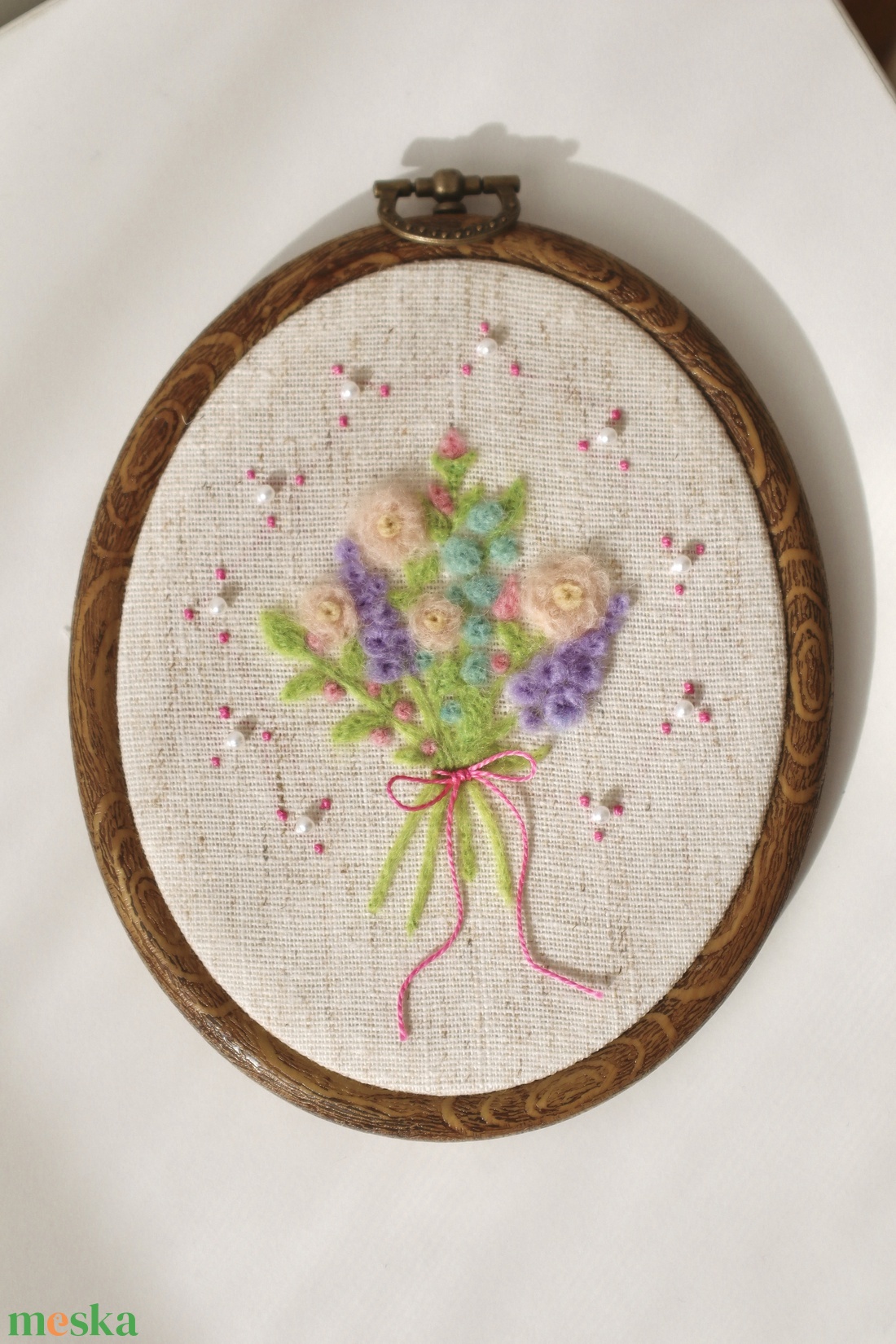 Kézzel nemezelt virágcsokor - otthon & életmód - dekoráció - dísztárgy - Meska.hu