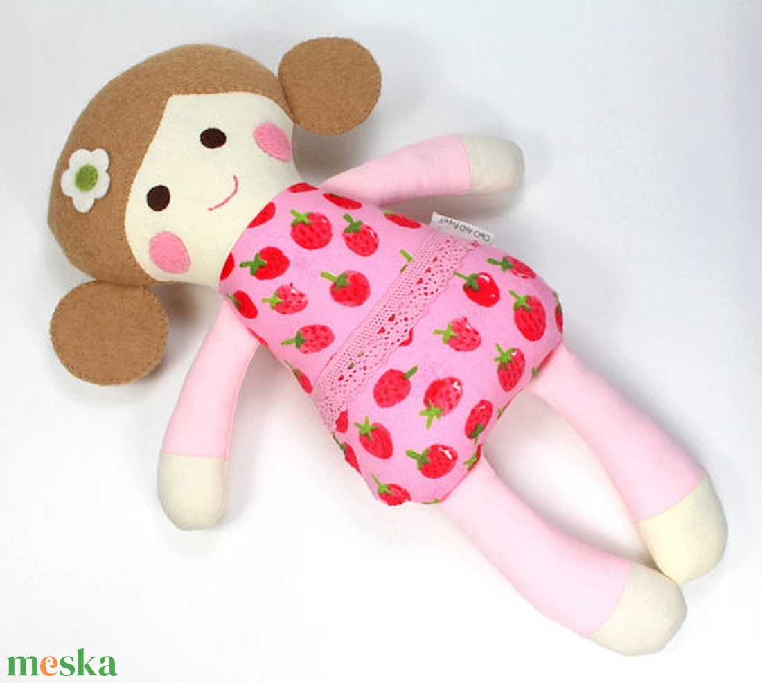 Alvó Kislány Organikus Textilbaba, Játékbaba, Textil baba, Textil Játék, Rongybaba - Piros Rózsaszín Eper Mintás Bella - - Meska.hu Alvó Kislány Organikus Textilbaba, Játékbaba, Textil baba, Textil Játék, Rongybaba - Piros Rózsaszín Eper Mintás Bella - - Meska.hu