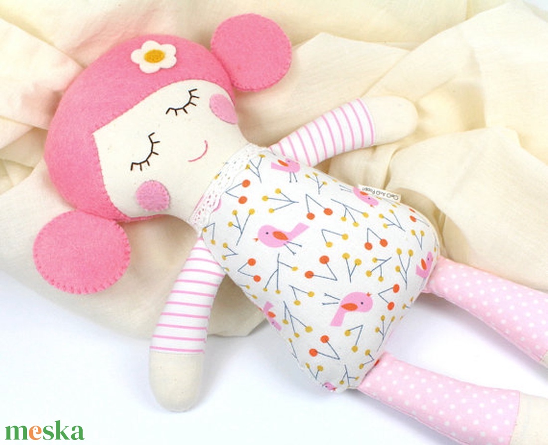 Kislány Baba, Játékbaba, Textilbaba, Rongybaba, Textil Játék- Rózsaszín Arany Kismadaras Bella - - Meska.hu Kislány Baba, Játékbaba, Textilbaba, Rongybaba, Textil Játék- Rózsaszín Arany Kismadaras Bella - - Meska.hu