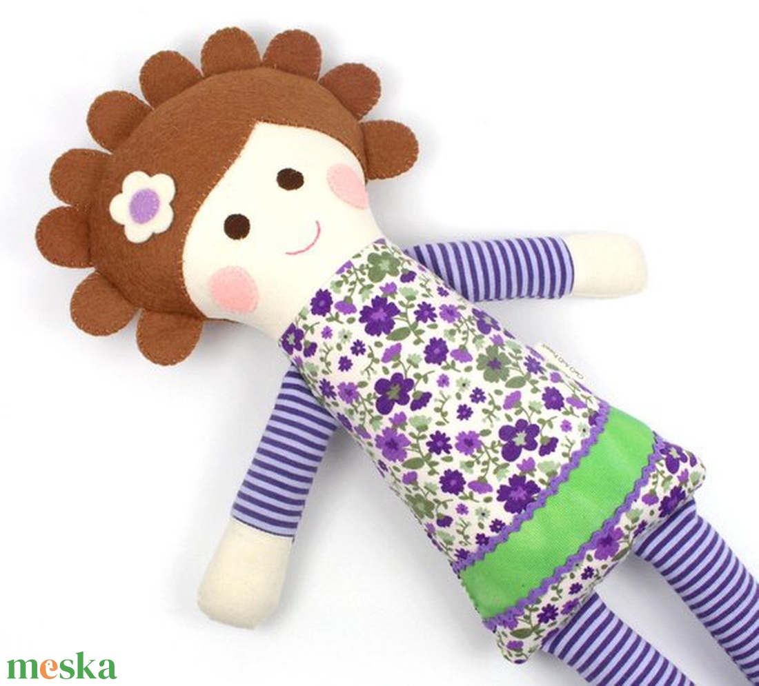 Lány Baba, Rongybaba, Játékbaba,  Textiljáték - Lujzi - játék & sport - baba & babaház - baba - Meska.hu