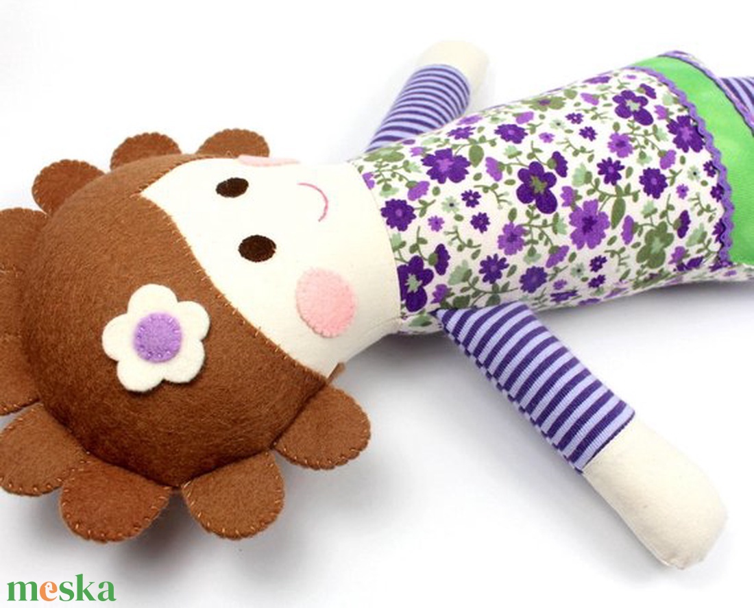 Lány Baba, Rongybaba, Játékbaba,  Textiljáték - Lujzi - játék & sport - baba & babaház - baba - Meska.hu