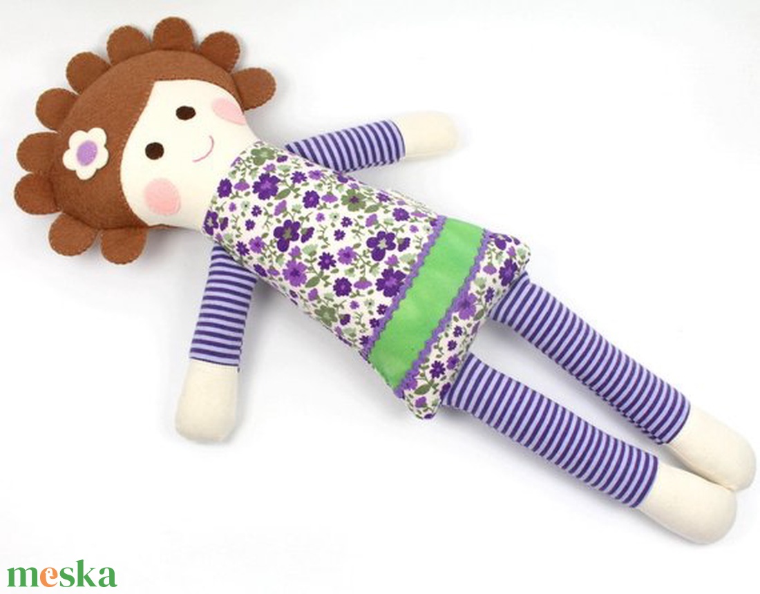 Lány Baba, Rongybaba, Játékbaba,  Textiljáték - Lujzi - játék & sport - baba & babaház - baba - Meska.hu