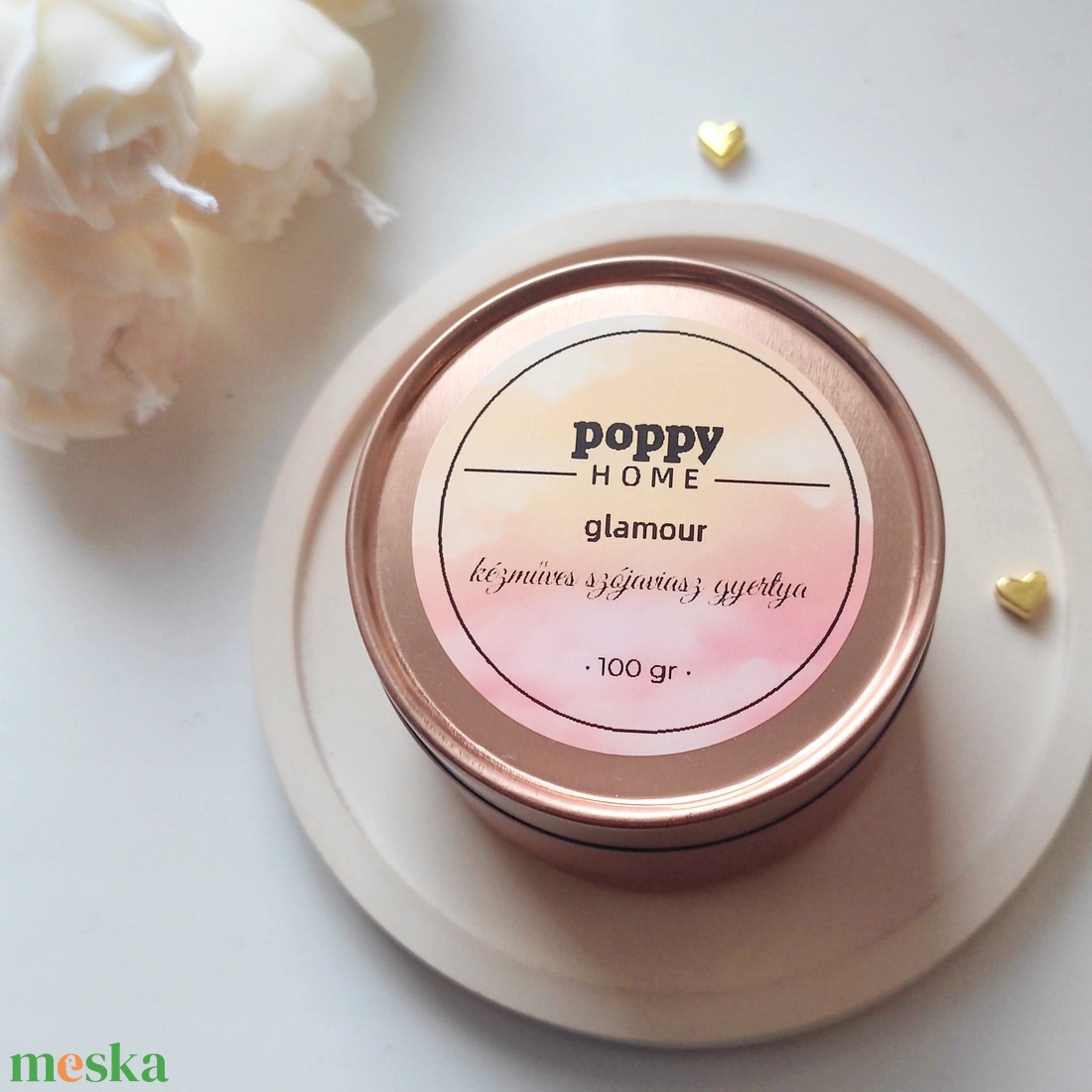 Glamour fa kanócos szójaviasz illatgyertya - otthon & életmód - gyertya, illat, aroma - gyertya - Meska.hu