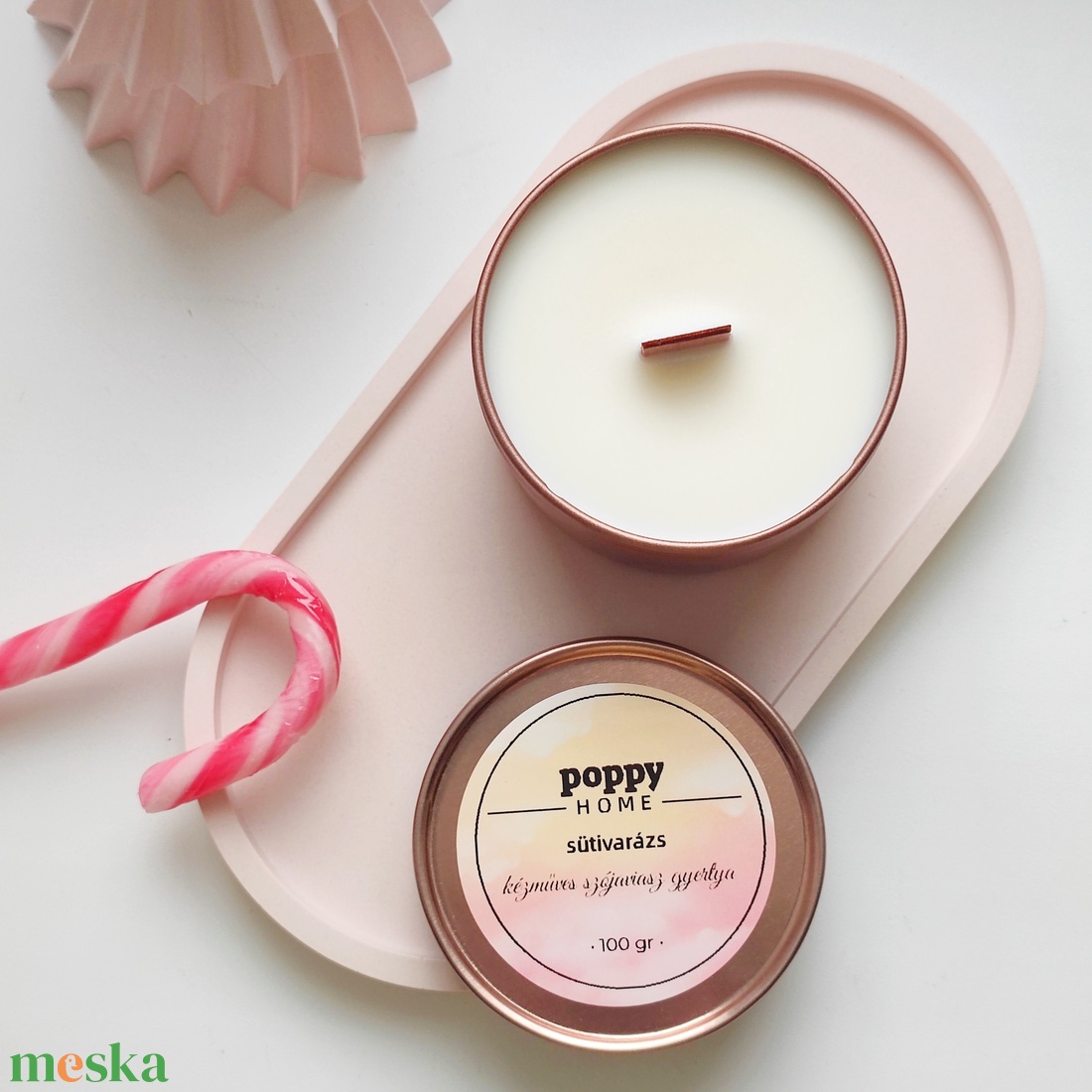 Sütivarázs fa kanócos szójaviasz illatgyertya - otthon & életmód - gyertya, illat, aroma - gyertya - Meska.hu