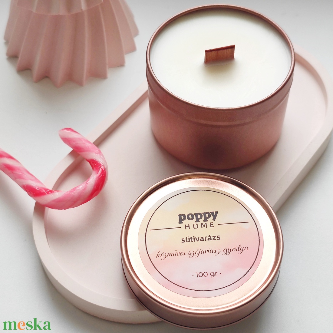 Sütivarázs fa kanócos szójaviasz illatgyertya - otthon & életmód - gyertya, illat, aroma - gyertya - Meska.hu