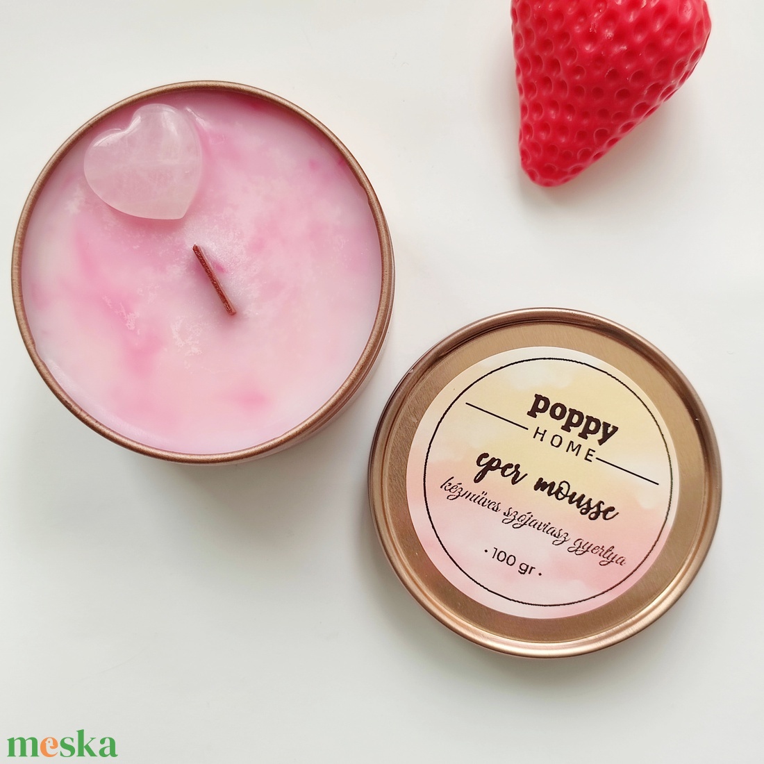 Eper mousse fa kanócos szójaviasz gyertya - otthon & életmód - gyertya, illat, aroma - gyertya - Meska.hu Eper mousse fa kanócos szójaviasz gyertya - otthon & életmód - gyertya, illat, aroma - gyertya - Meska.hu
