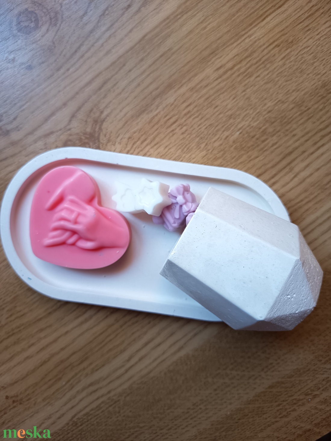 Prémium illatviasz szett kézműves porcelánpor tálkával és szárított virágos minivázával - otthon & életmód - dekoráció - asztal és polc dekoráció - asztaldísz - Meska.hu