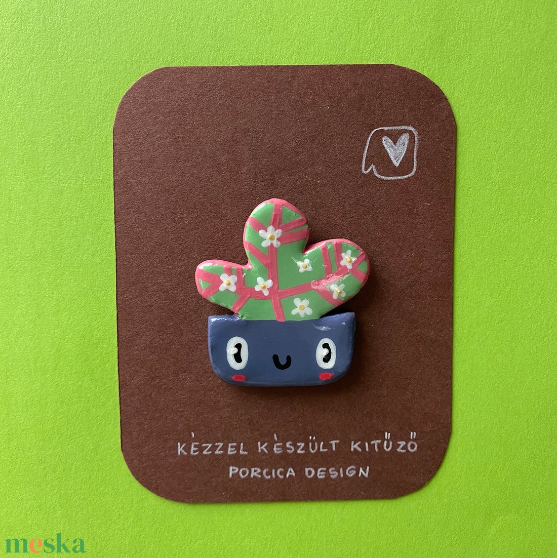 Növényes kitűző  - ékszer - kitűző és bross - Meska.hu