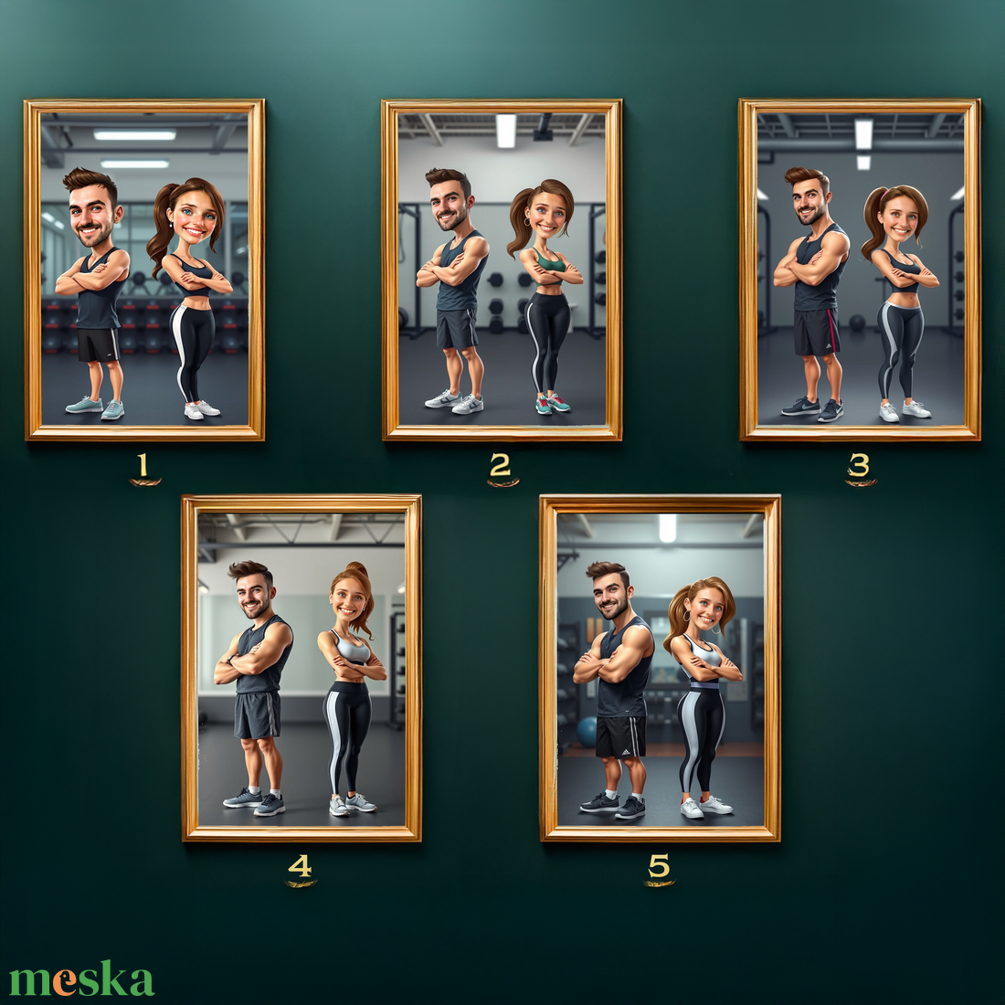 Páros Fitness Karikatúra a Fotódból (no.1) - művészet - grafika & illusztráció - digitális - Meska.hu