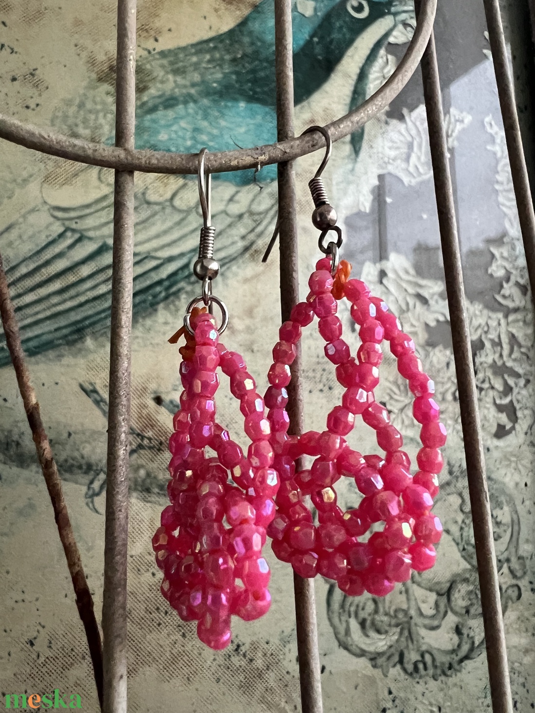 Gyöngyfonat  fülbevaló - ékszer - fülbevaló - lógó fülbevaló - Meska.hu