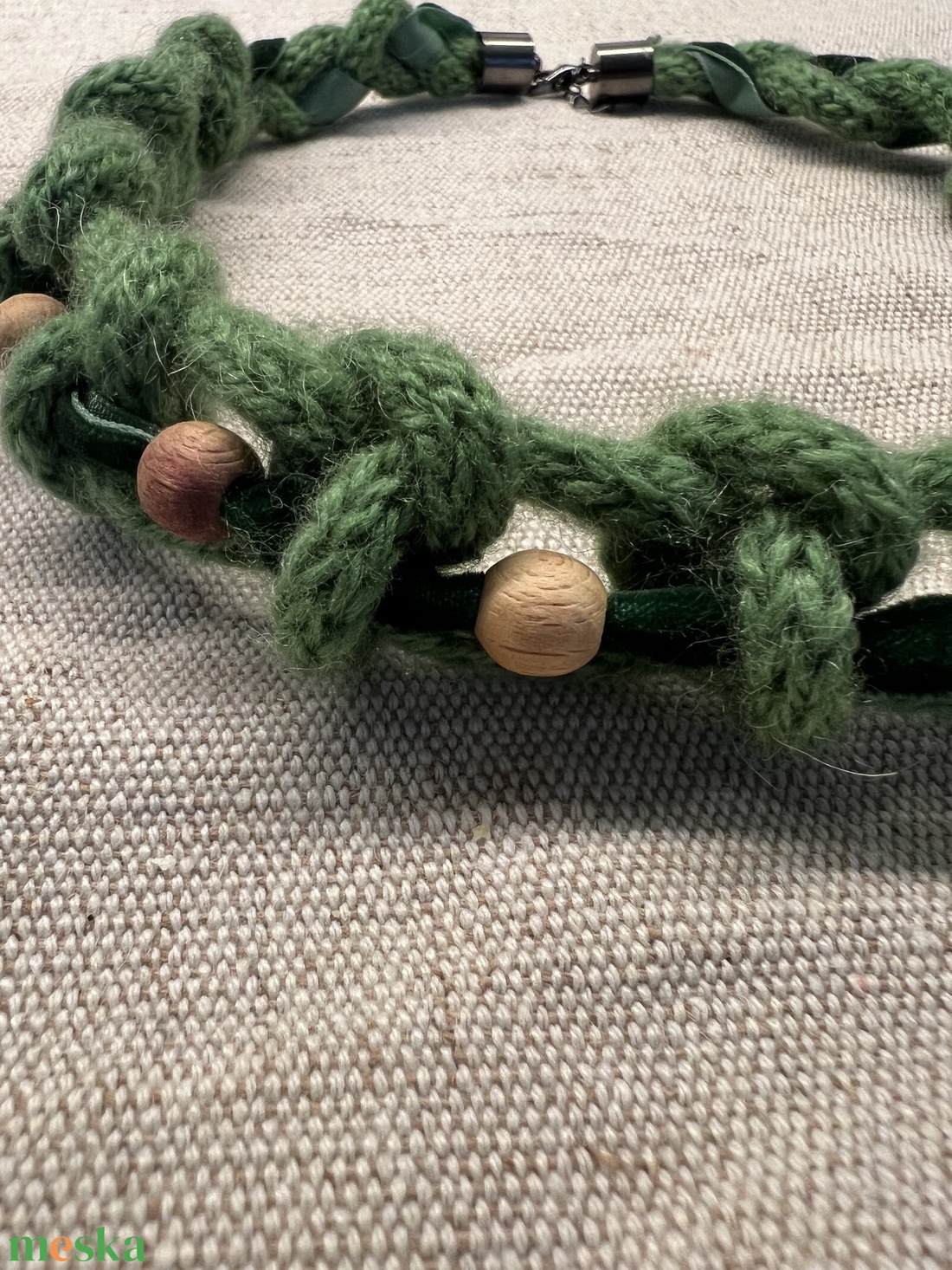 Téli kötött nyaklánc - ékszer - nyaklánc - medál nélküli nyaklánc - Meska.hu