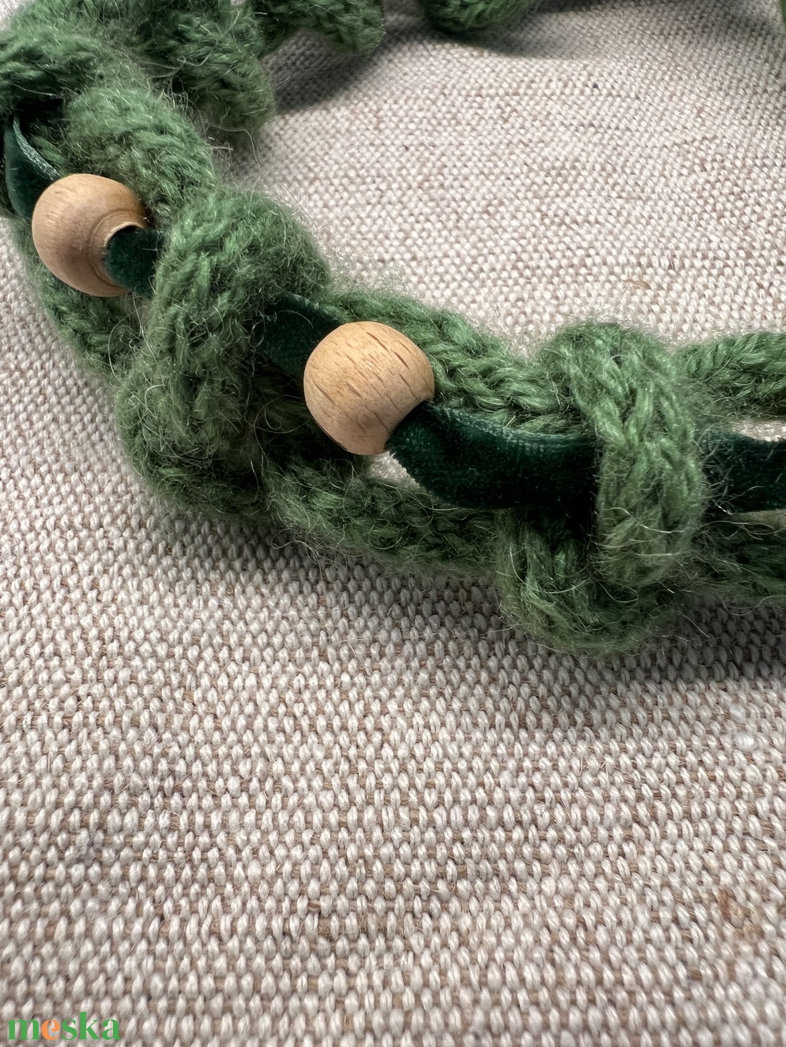 Téli kötött nyaklánc - ékszer - nyaklánc - medál nélküli nyaklánc - Meska.hu