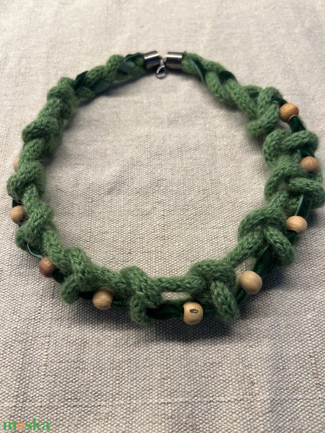 Téli kötött nyaklánc - ékszer - nyaklánc - medál nélküli nyaklánc - Meska.hu