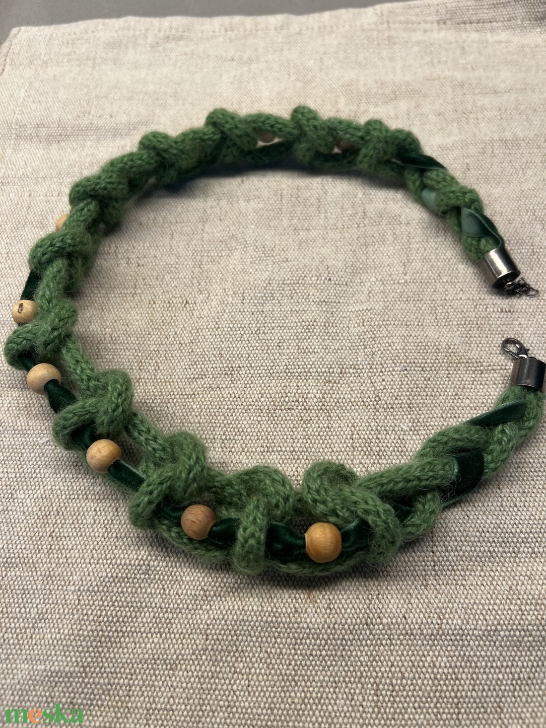 Téli kötött nyaklánc - ékszer - nyaklánc - medál nélküli nyaklánc - Meska.hu