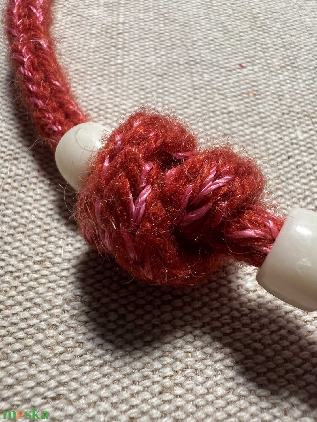 Téli kötött nyaklánc - ékszer - nyaklánc - medál nélküli nyaklánc - Meska.hu