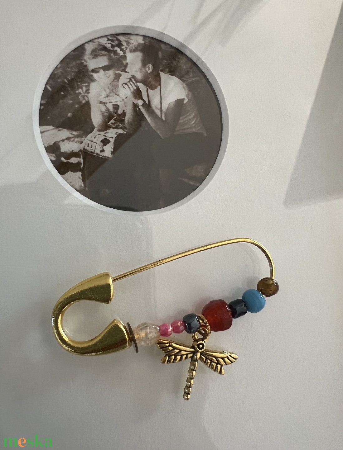 Szitakötős kit�ző  - ékszer - kitűző és bross - Meska.hu