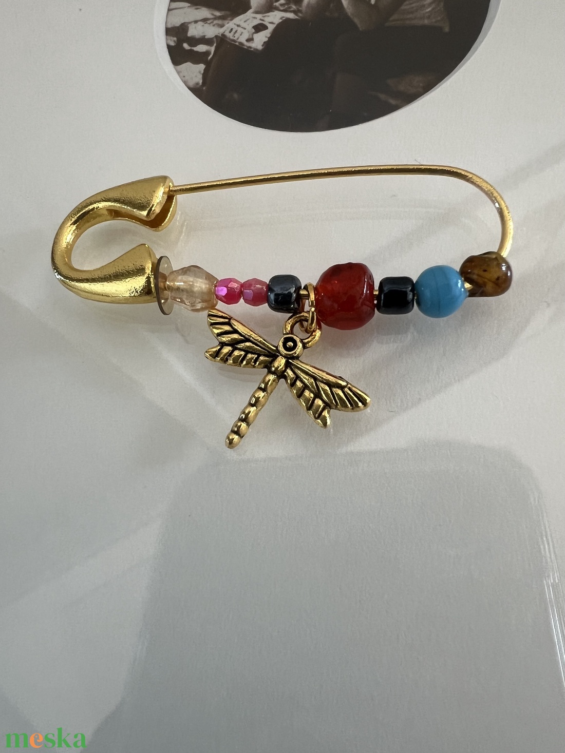 Szitakötős kit�ző  - ékszer - kitűző és bross - Meska.hu