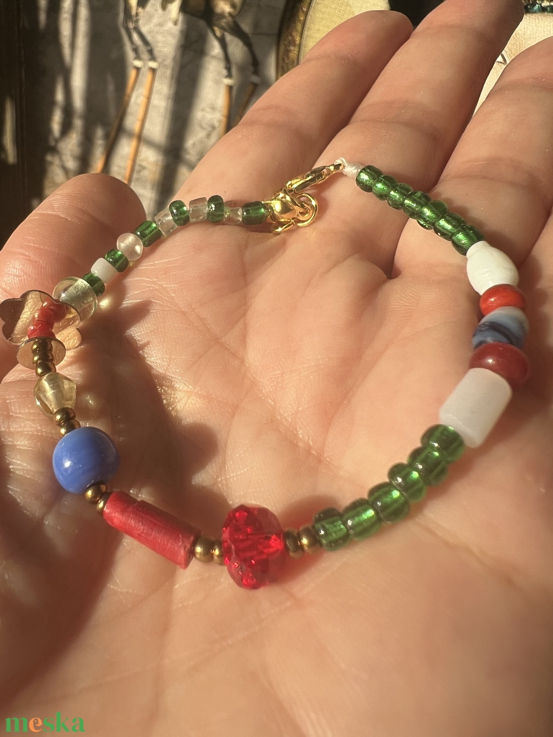 Gyöngyös boh�m karkötő - ékszer - karkötő - gyöngyös karkötő - Meska.hu