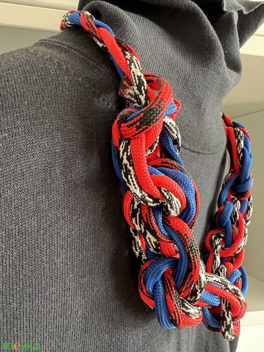 Csomózott paracord nyaklánc - ékszer - nyaklánc - medál nélküli nyaklánc - Meska.hu