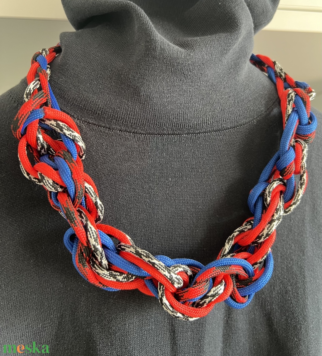 Csomózott paracord nyaklánc - ékszer - nyaklánc - medál nélküli nyaklánc - Meska.hu