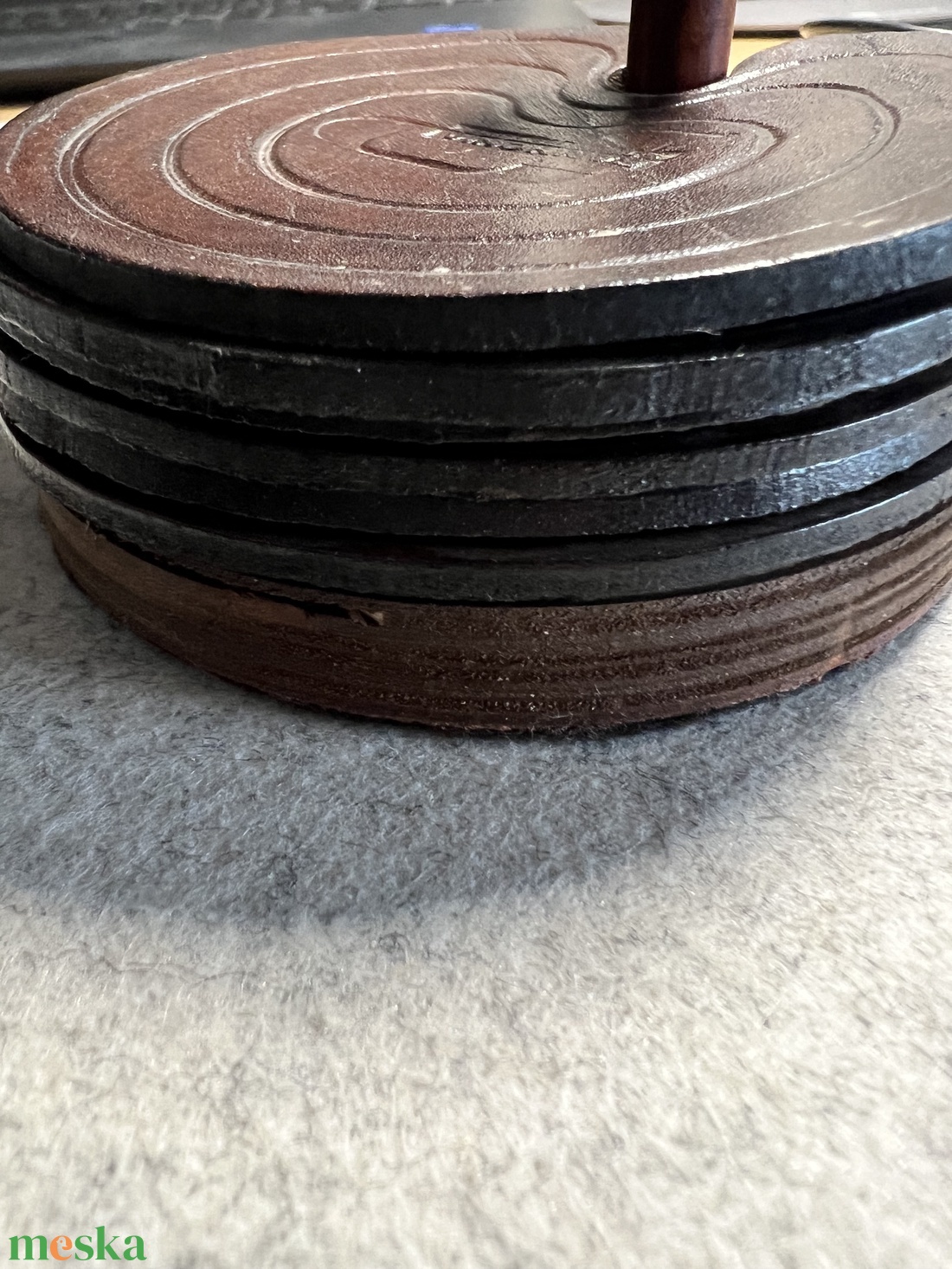 Bőr poháral�tet készlet - otthon & életmód - konyhafelszerelés, tálalás - tálalás - tányér- és poháralátét - Meska.hu