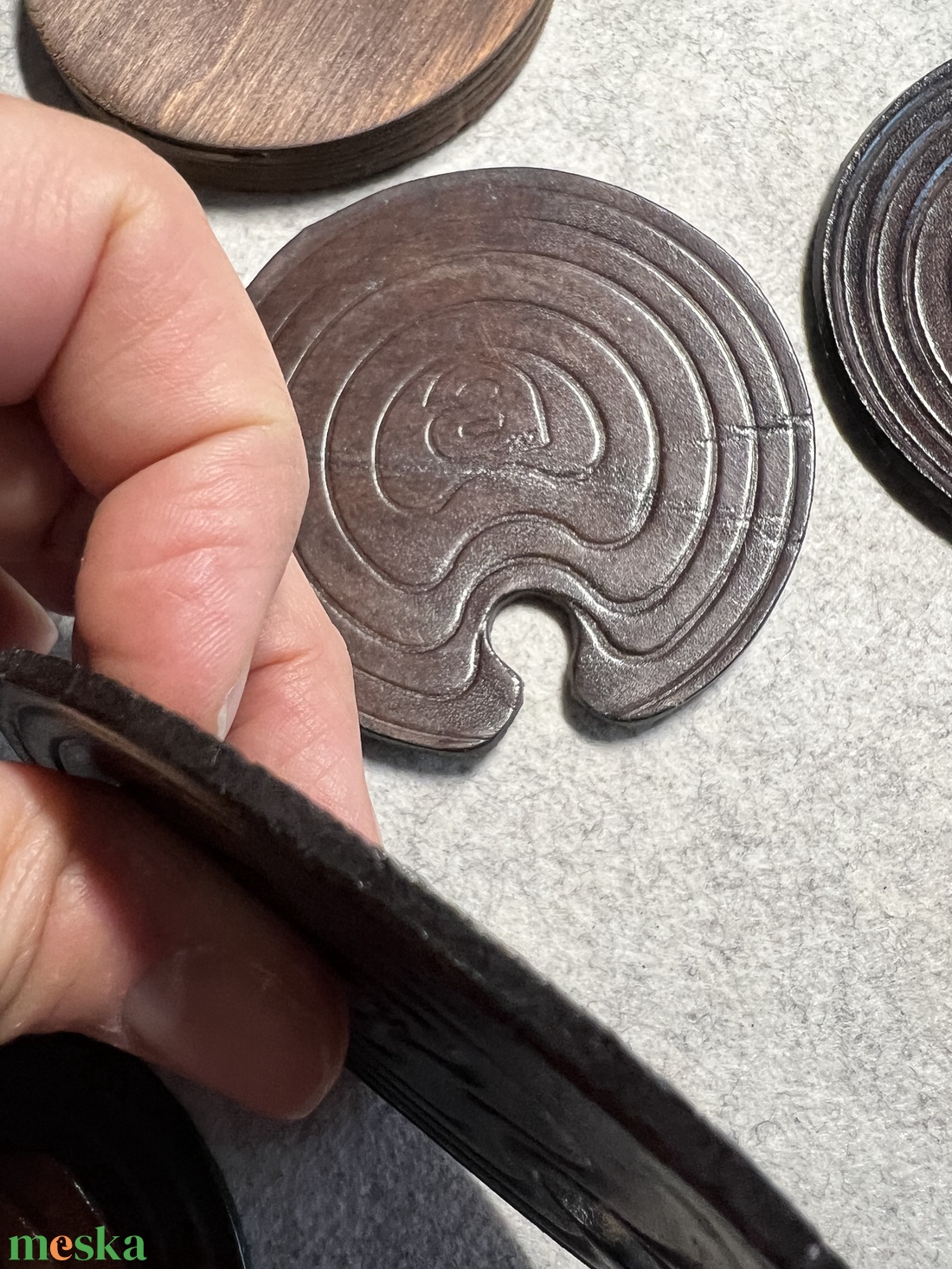 Bőr poháral�tet készlet - otthon & életmód - konyhafelszerelés, tálalás - tálalás - tányér- és poháralátét - Meska.hu