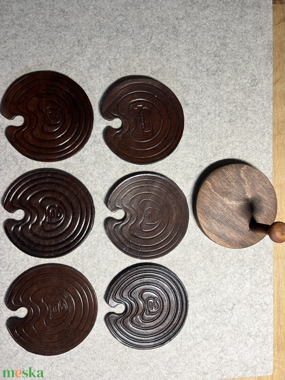 Bőr poháral�tet készlet - otthon & életmód - konyhafelszerelés, tálalás - tálalás - tányér- és poháralátét - Meska.hu