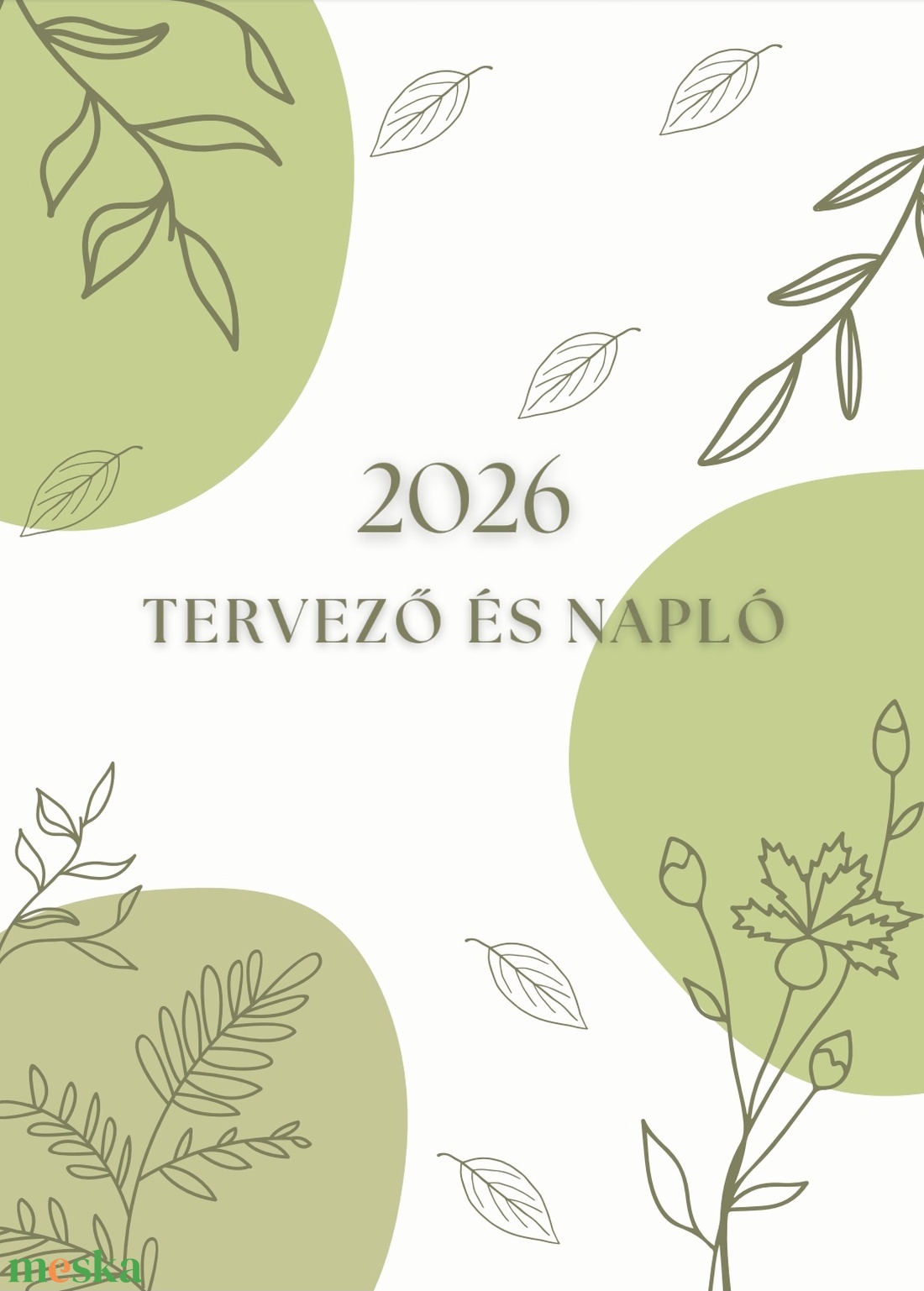 Oliva Napló és tervező 2026 - otthon & életmód - papír, írószer - jegyzetfüzet & napló - Meska.hu