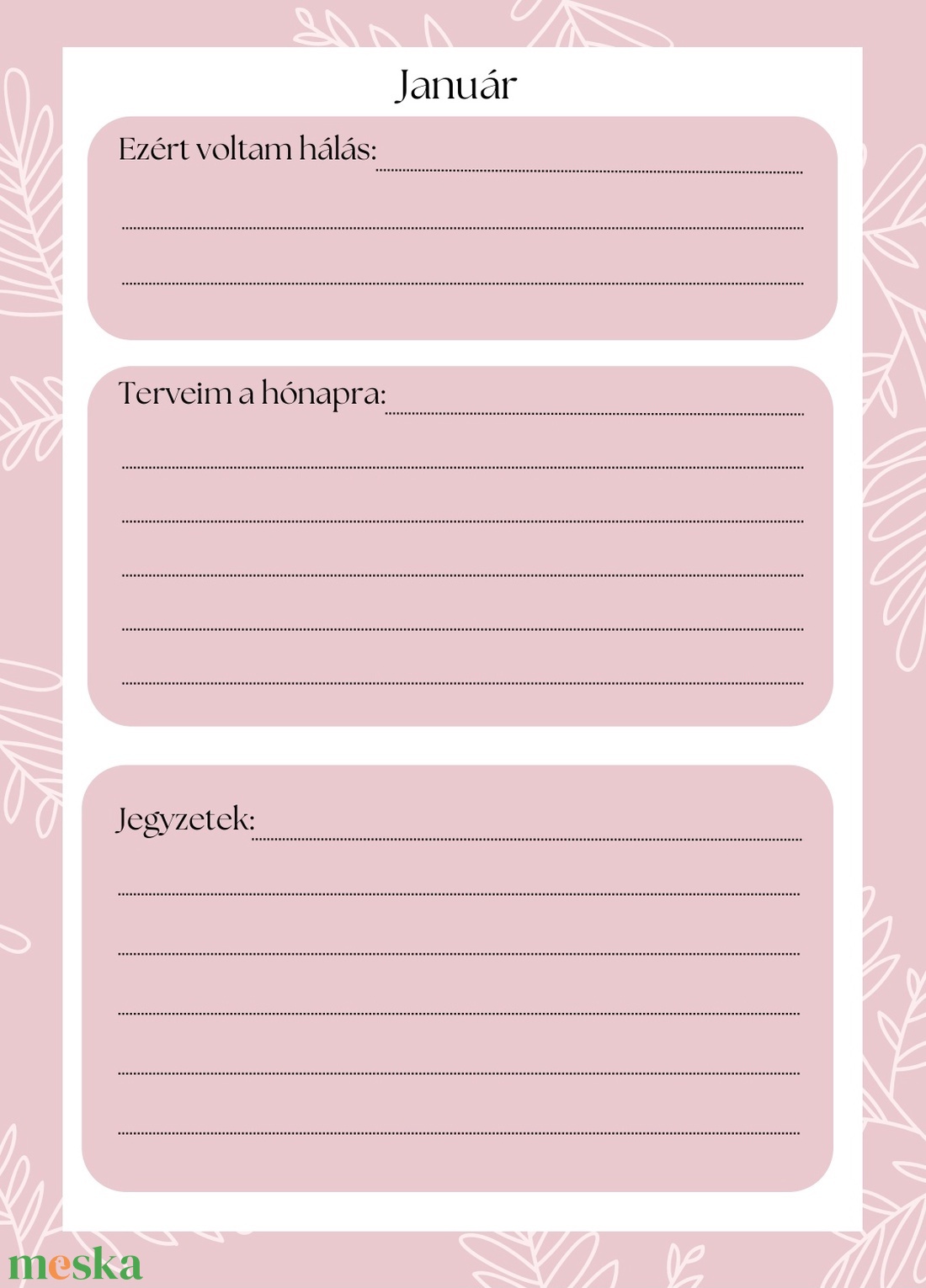 Pink napló és tervező 2026 - otthon & életmód - papír, írószer - jegyzetfüzet & napló - Meska.hu