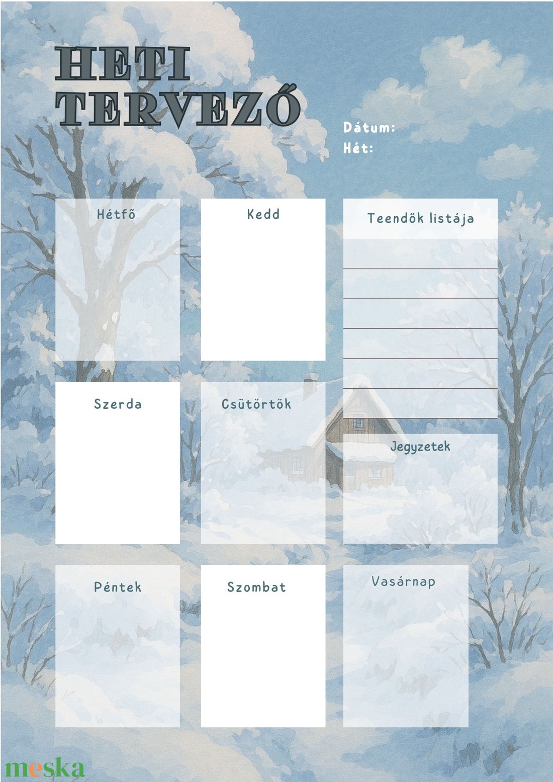 Heti tervező 4 évszakra - otthon & életmód - papír, írószer - naptár & tervező - Meska.hu Heti tervező 4 évszakra - otthon & életmód - papír, írószer - naptár & tervező - Meska.hu