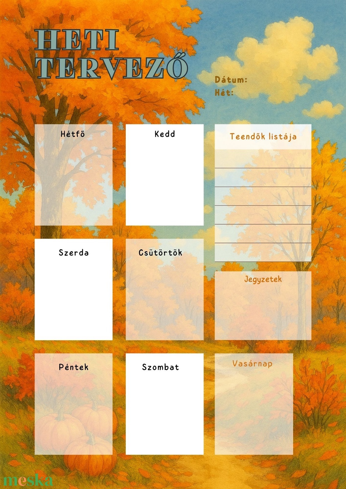 Heti tervező 4 évszakra - otthon & életmód - papír, írószer - naptár & tervező - Meska.hu Heti tervező 4 évszakra - otthon & életmód - papír, írószer - naptár & tervező - Meska.hu