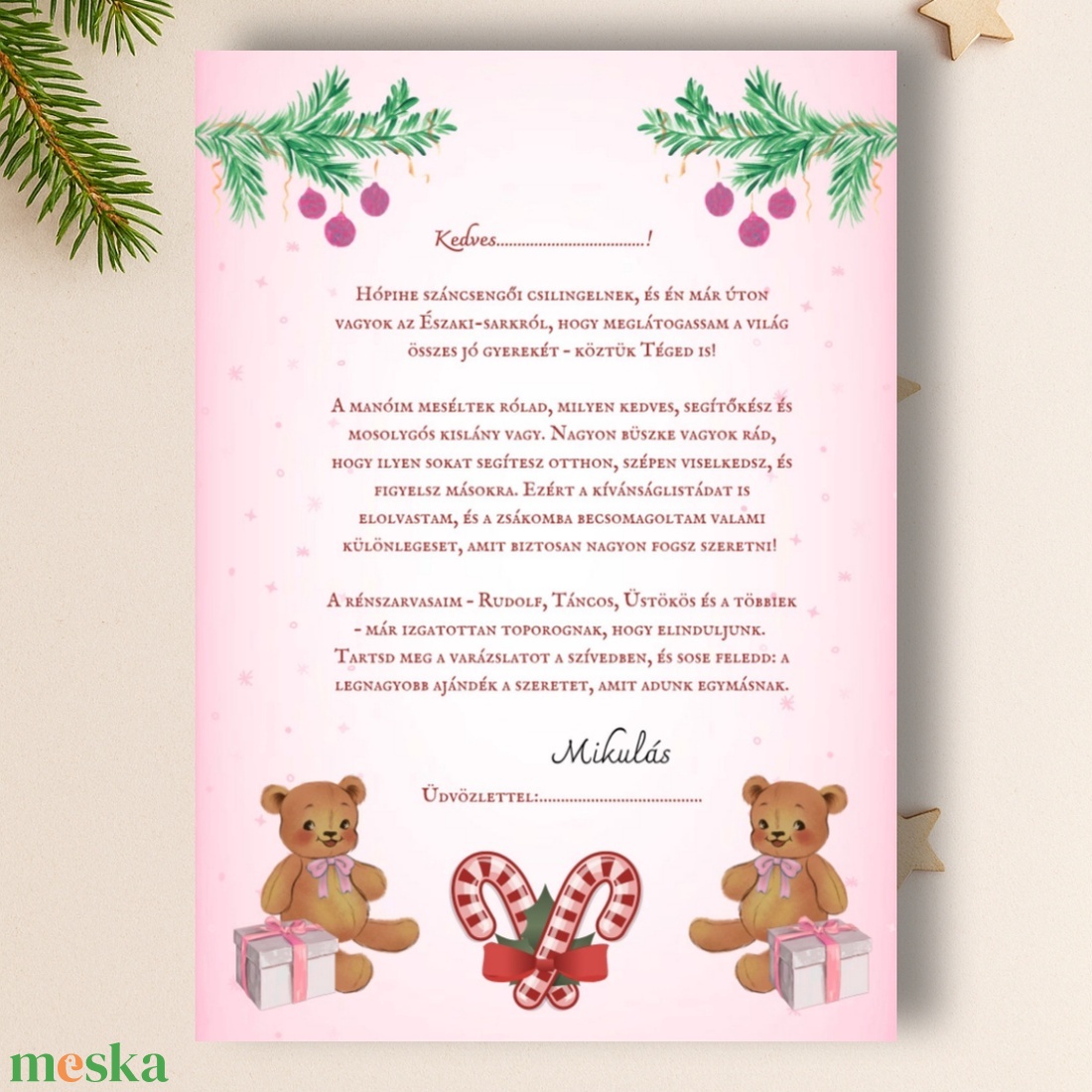 Mikulás levél és oklevél kislányoknak - karácsony - mikulás - mikulás ajándékok - Meska.hu