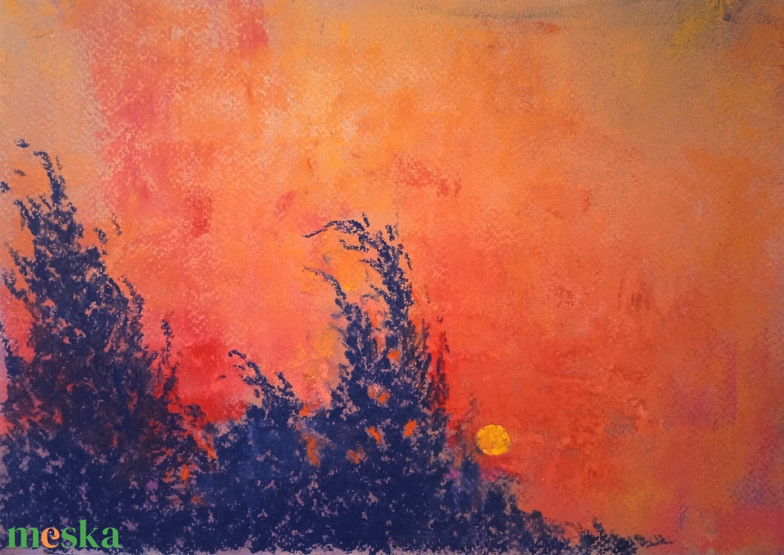 Színtanulmány - művészet - festmény - pasztell - Meska.hu