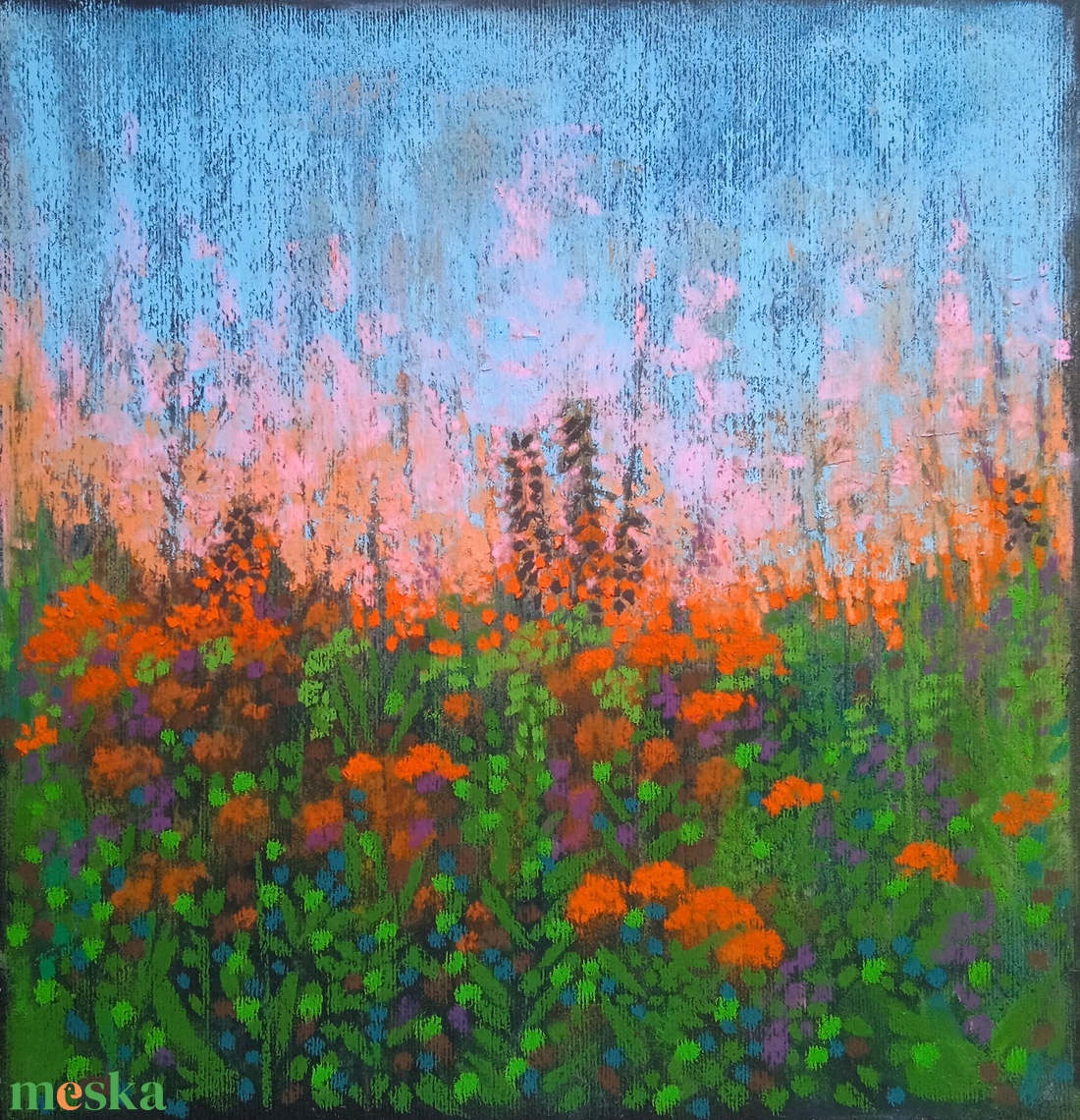 Vadvirágok - művészet - festmény - pasztell - Meska.hu