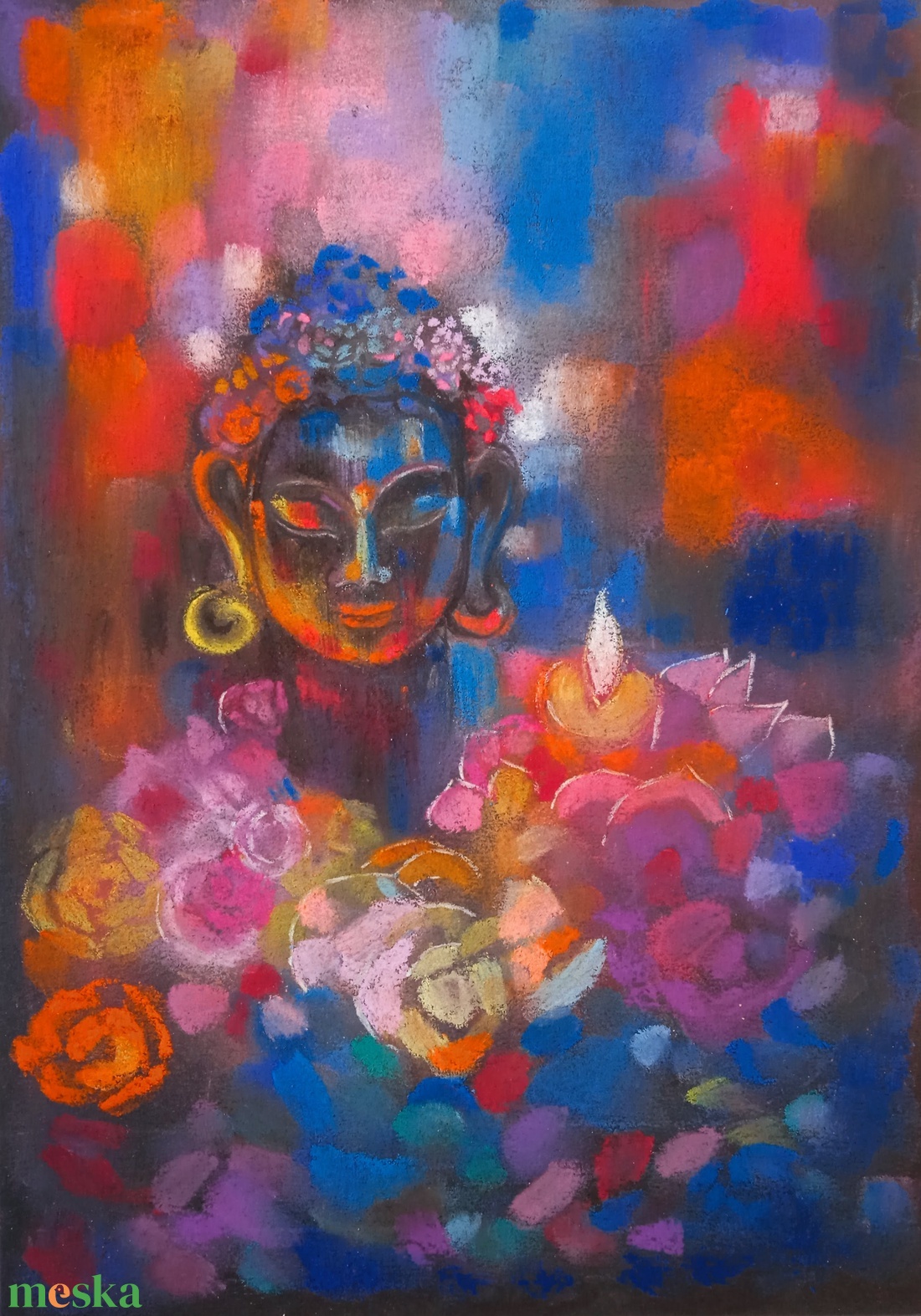 Kis Buddha.. - művészet - festmény - pasztell - Meska.hu