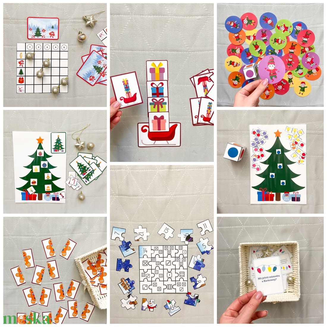 Adventi játékcsomag (24 db-os) - játék & sport - készségfejlesztő és logikai játék - Meska.hu