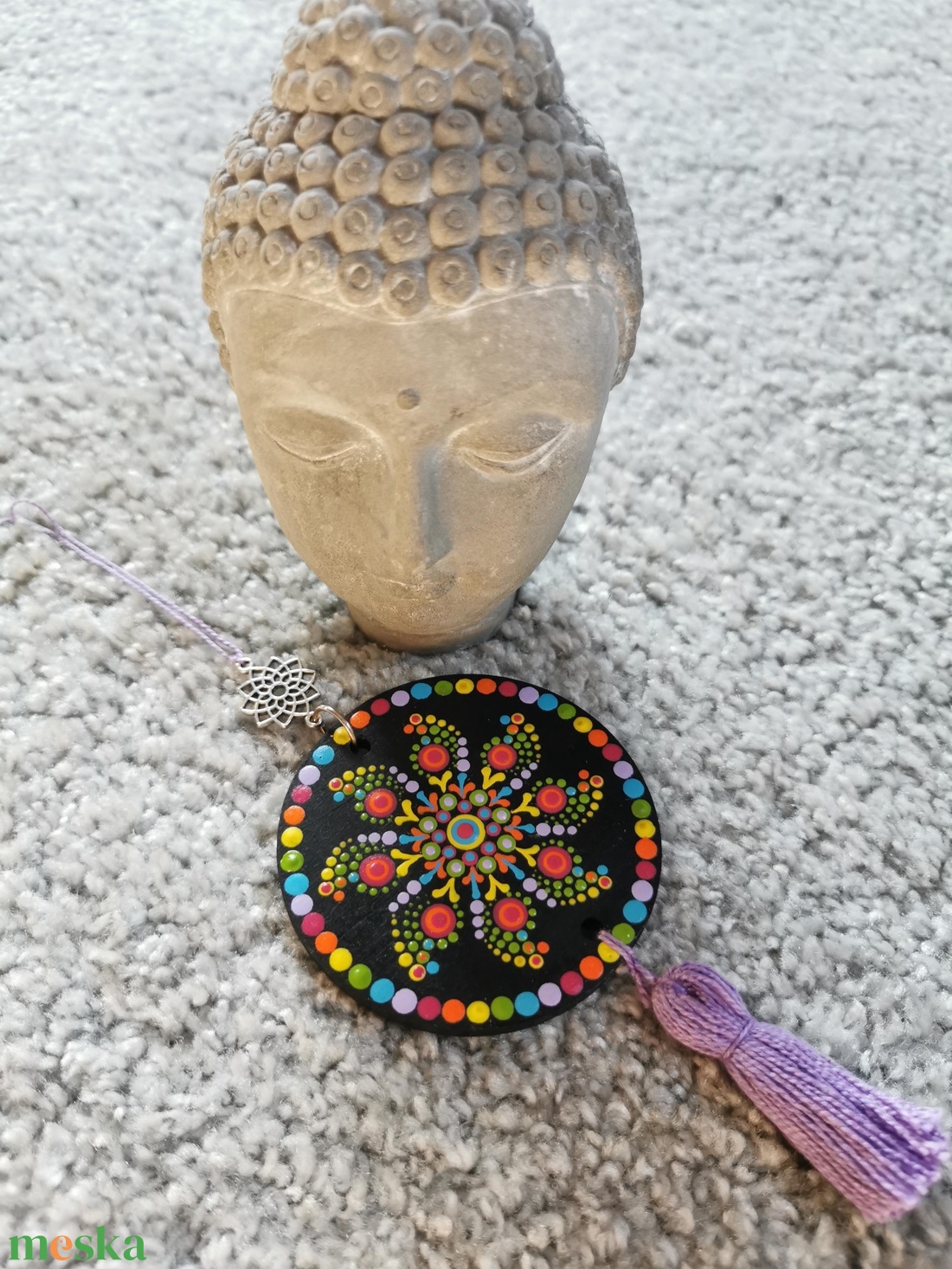 Fa korongra festett talizmán bojttal - Szivárvány - otthon & életmód - dekoráció - spiritualitás - mandala - Meska.hu Fa korongra festett talizmán bojttal - Szivárvány - otthon & életmód - dekoráció - spiritualitás - mandala - Meska.hu