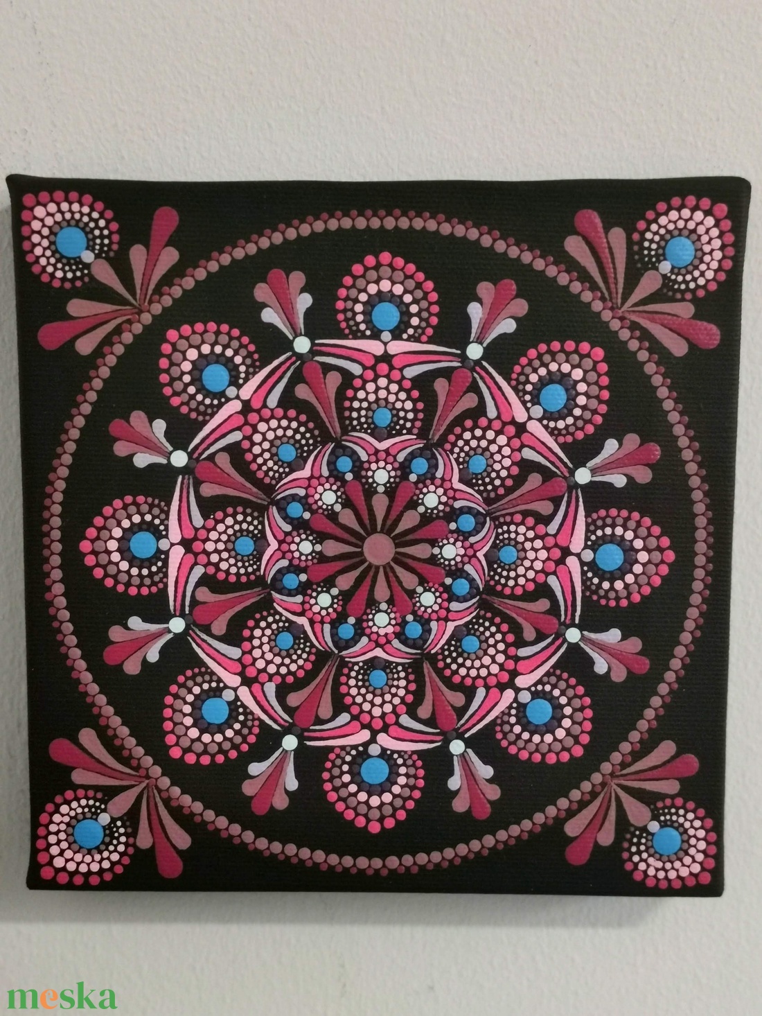 Mandala vászonkép - Bordó-rózsaszín-türkiz - otthon & életmód - dekoráció - kép & falikép - vászonkép - Meska.hu Mandala vászonkép - Bordó-rózsaszín-türkiz - otthon & életmód - dekoráció - kép & falikép - vászonkép - Meska.hu