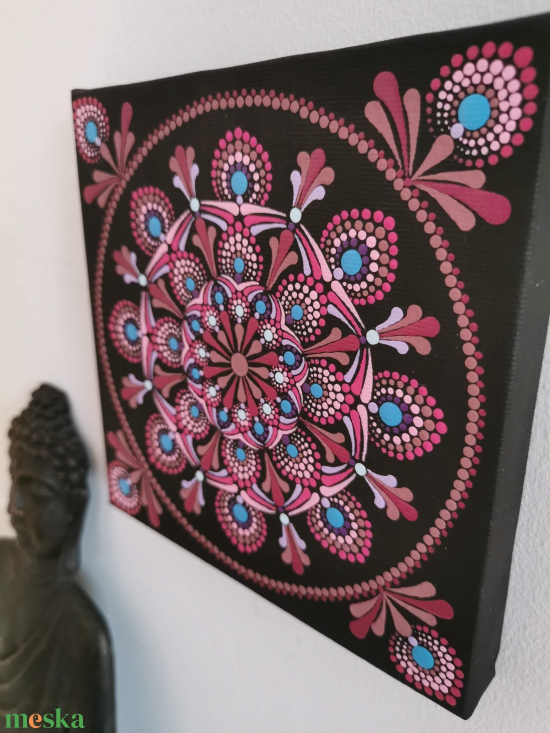 Mandala vászonkép - Bordó-rózsaszín-türkiz - otthon & életmód - dekoráció - kép & falikép - vászonkép - Meska.hu Mandala vászonkép - Bordó-rózsaszín-türkiz - otthon & életmód - dekoráció - kép & falikép - vászonkép - Meska.hu