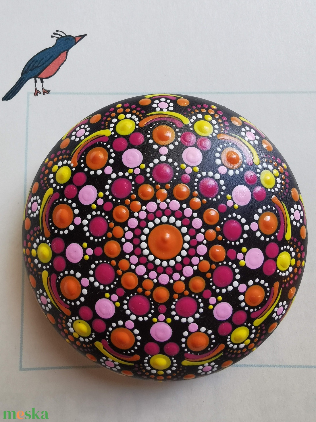 Gipszre festett nagy mandala kő - Rózsaszín-narancssárga-sárga - otthon & életmód - dekoráció - spiritualitás - mandala - Meska.hu Gipszre festett nagy mandala kő - Rózsaszín-narancssárga-sárga - otthon & életmód - dekoráció - spiritualitás - mandala - Meska.hu
