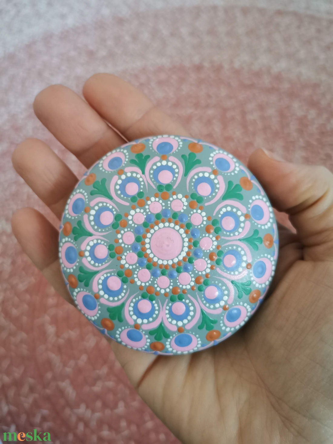 Gipszre festett nagy mandala kő - tavasz - otthon & életmód - dekoráció - spiritualitás - mandala - Meska.hu Gipszre festett nagy mandala kő - tavasz - otthon & életmód - dekoráció - spiritualitás - mandala - Meska.hu