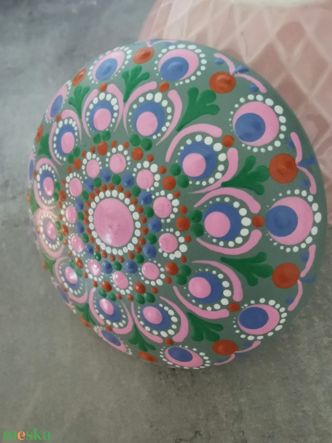 Gipszre festett nagy mandala kő - tavasz - otthon & életmód - dekoráció - spiritualitás - mandala - Meska.hu Gipszre festett nagy mandala kő - tavasz - otthon & életmód - dekoráció - spiritualitás - mandala - Meska.hu