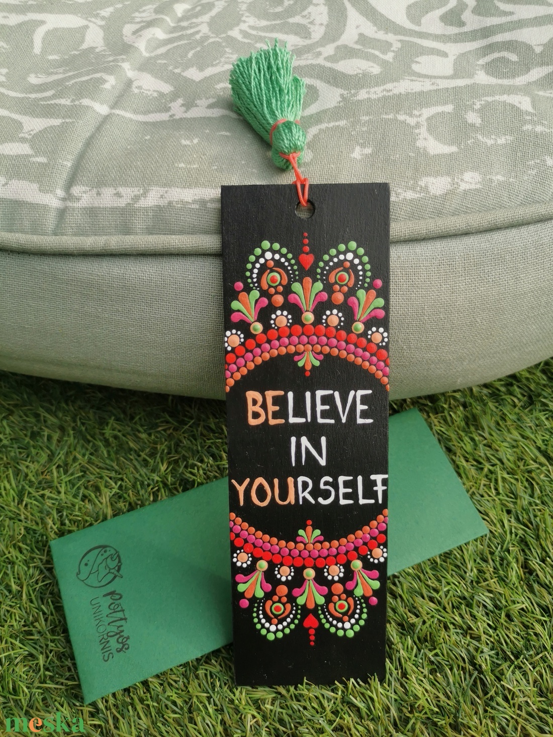 Fa alapra festett mandala könyvjelző - Believe - könyv & zene - könyvjelző - Meska.hu Fa alapra festett mandala könyvjelző - Believe - könyv & zene - könyvjelző - Meska.hu