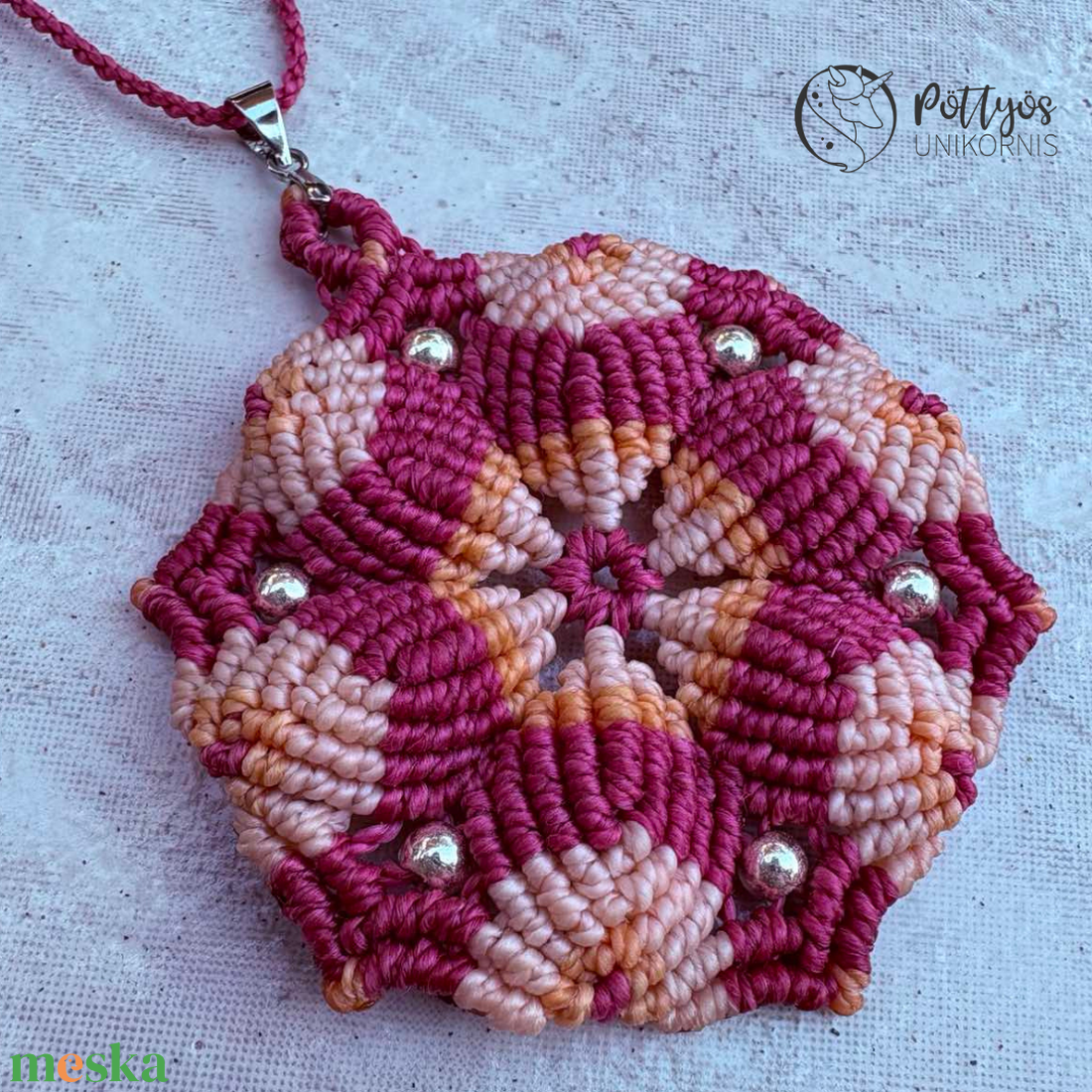 Mikromakramé mandala-virág ékszer szett - ékszer - karkötő - fonott karkötő - Meska.hu Mikromakramé mandala-virág ékszer szett - ékszer - karkötő - fonott karkötő - Meska.hu